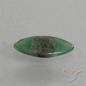 4.95 ct Multicolor Ruby in Fuchsite Stone, Natural Ruby in Fuchsite in Marquise Slice Shape for Sale
