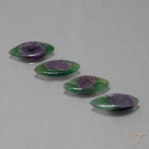 8.35 ct Marquise Slice Ruby in Fuchsite, 14.4 x 7.5 mm From Ethiopia, Photo A
