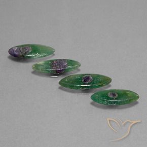 Ruby in Fuchsite Gemstones in 16.9 x 7.4 mm Size for Sale, Ruby in Fuchsite Stones in Multicolor Color