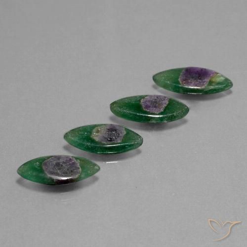 11.44 ct Marquise Slice Ruby in Fuchsite, 16 x 7.8 mm From Ethiopia, Photo A