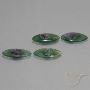11.26 ctw Multicolor Ruby in Fuchsite Stones, Natural Ruby in Fuchsite in Marquise Slice Shape for Sale