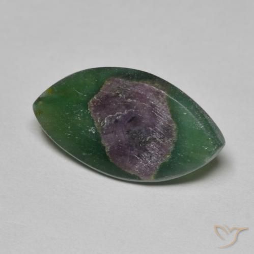 4.91 ct Multicolor Ruby in Fuchsite Stone, Natural Ruby in Fuchsite in Marquise Slice Shape for Sale