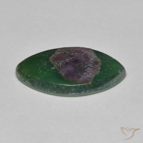 Ruby in Fuchsite Gemstone in 17.3 x 10.1 mm Size for Sale, Ruby in Fuchsite Stone in Multicolor Color
