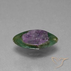 5.06 ct Multicolor Ruby in Fuchsite Stone, Natural Ruby in Fuchsite in Marquise Slice Shape for Sale