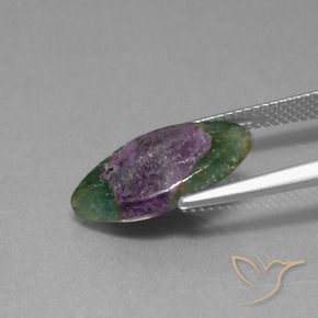 Ruby in Fuchsite Gemstone in 17.1 x 9.5 mm Size for Sale, Ruby in Fuchsite Stone in Multicolor Color