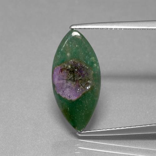 Fucsita con Rubí Multicolor Pieza de marquesa de 18,6 x 8,9mm de Etiopía, peso de 4.77 ct, piedra preciosa natural No tratado en claridad Translúcido, Fucsita con Rubí de 1 pieza - Color: Multicolor, dureza Mohs de 2 - 3, Photo A