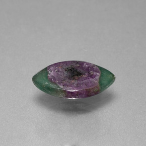 4.13 ct Bi-color Ruby in Fuchsite Stone, Natural Ruby in Fuchsite in Marquise Slice Shape for Sale