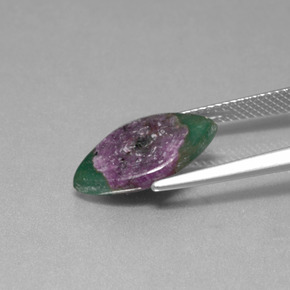 Ruby in Fuchsite Gemstone in 16.1 x 9.5 mm Size for Sale, Ruby in Fuchsite Stone in Bi-Color Color