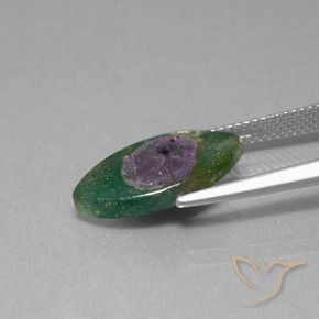 Ruby in Fuchsite Gemstone in 17.1 x 8.9 mm Size for Sale, Ruby in Fuchsite Stone in Multicolor Color