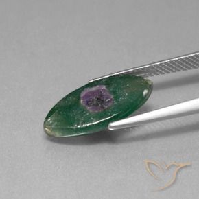 Ruby in Fuchsite Gemstone in 17.7 x 9.2 mm Size for Sale, Ruby in Fuchsite Stone in Multicolor Color