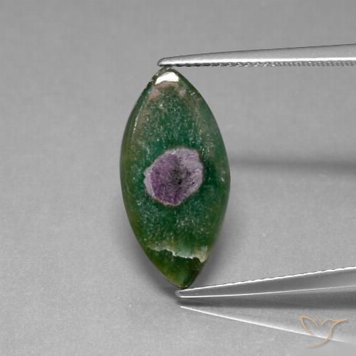 5.46 ct Marquise Slice Ruby in Fuchsite, 20.1 x 9.8 mm From Ethiopia, Photo A