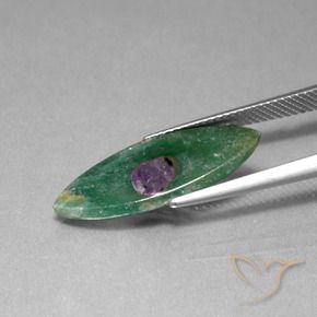 Ruby in Fuchsite Gemstone in 23.4 x 8.9 mm Size for Sale, Ruby in Fuchsite Stone in Multicolor Color