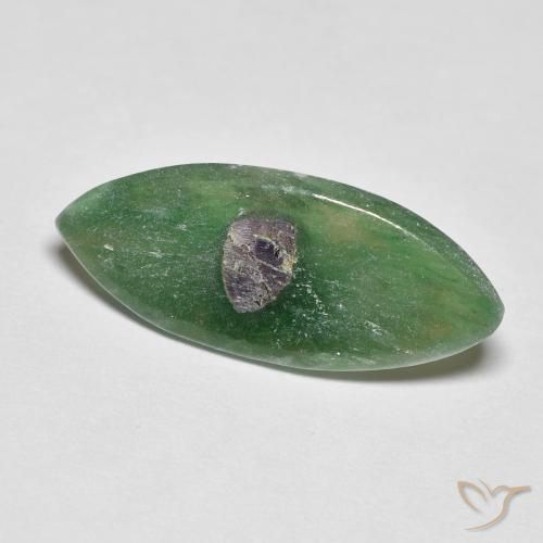 3.87 ct Marquise Slice Ruby in Fuchsite, 21.5 x 9.4 mm From Ethiopia, Photo A