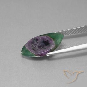 Ruby in Fuchsite Gemstone in 17.9 x 10.1 mm Size for Sale, Ruby in Fuchsite Stone in Multicolor Color