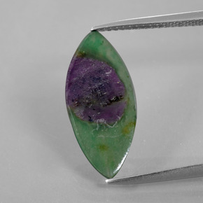 2.4ct Marquise Slice Bi-Color Ruby in Fuchsite Gem for sale 2.4ct Marquise Slice Bi-Color Ruby in Fuchsite Gem (ID: 386744)