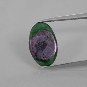3.1ct Oval Slice Bi-Color Ruby in Fuchsite for sale thumb image of 3.1ct Oval Slice Bi-Color Ruby in Fuchsite (ID: 386745)