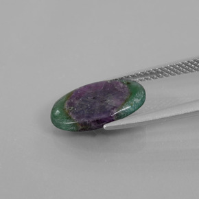 Ruby in Fuchsite Gemstone in 13.4 x 8.6 mm Size for Sale, Ruby in Fuchsite Stone in Bi-Color Color