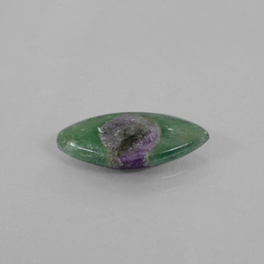 2.68 ct Bi-color Ruby in Fuchsite Stone, Natural Ruby in Fuchsite in Marquise Cabochon Shape for Sale