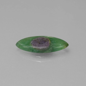 2.38 ct Bi-color Ruby in Fuchsite Stone, Natural Ruby in Fuchsite in Marquise Slice Shape for Sale