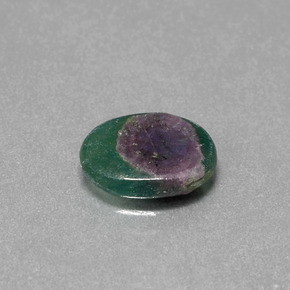 2.25 ct Bi-color Ruby in Fuchsite Stone, Natural Ruby in Fuchsite in Oval Slice Shape for Sale