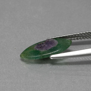 Ruby in Fuchsite Gemstone in 14.4 x 6.7 mm Size for Sale, Ruby in Fuchsite Stone in Bi-Color Color