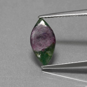 2.3ct Marquise Slice Bi-Color Ruby in Fuchsite for sale thumb image of 2.3ct Marquise Slice Bi-Color Ruby in Fuchsite (ID: 386799)