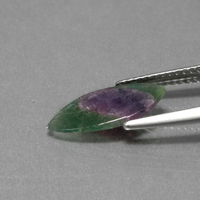 Ruby in Fuchsite Gemstone in 14.8 x 7.1 mm Size for Sale, Ruby in Fuchsite Stone in Bi-Color Color