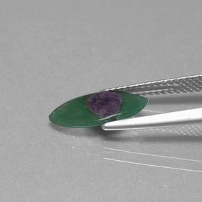 Ruby in Fuchsite Gemstone in 13.3 x 6.3 mm Size for Sale, Ruby in Fuchsite Stone in Bi-Color Color