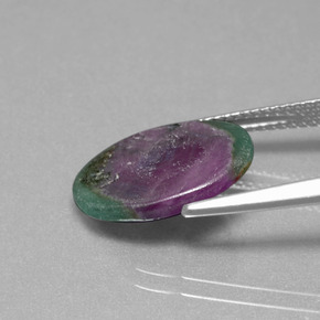 Ruby in Fuchsite Gemstone in 15.2 x 11.2 mm Size for Sale, Ruby in Fuchsite Stone in Bi-Color Color