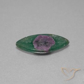 6.70 ct Multicolor Ruby in Fuchsite Stone, Natural Ruby in Fuchsite in Marquise Slice Shape for Sale