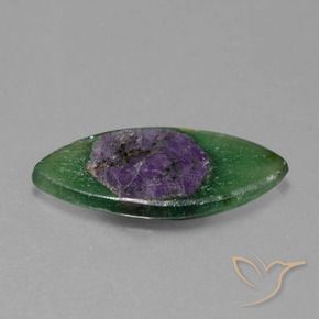 6.24 ct Multicolor Ruby in Fuchsite Stone, Natural Ruby in Fuchsite in Marquise Slice Shape for Sale
