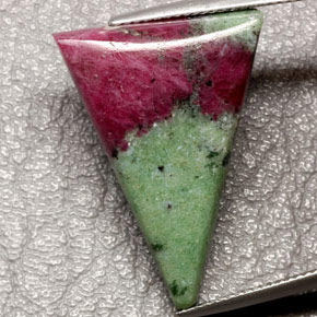 25.24 ct Multicolor Ruby-Zoisite Gemstone, Ruby-Zoisite Gem in Trillion Cabochon Shape for Sale.