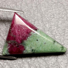 25.24 ct Multicolor Ruby-Zoisite Stone, Natural Ruby-Zoisite in Trillion Cabochon Shape for Sale