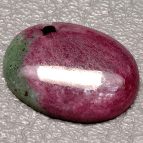 10.66 ct Multicolor Ruby-Zoisite Stone, Natural Ruby-Zoisite in Oval Cabochon Shape for Sale