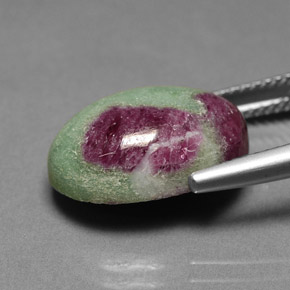 Ruby-Zoisite Gemstone in 16 x 12 mm (calibrated) Size for Sale, Ruby-Zoisite Stone in Multicolor Color