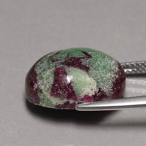 Ruby-Zoisite Gemstone in 16 x 12 mm (calibrated) Size for Sale, Ruby-Zoisite Stone in Multicolor Color