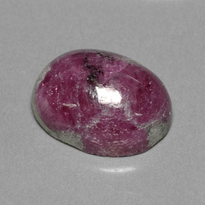14.74 ct Multicolor Ruby-Zoisite Stone, Natural Ruby-Zoisite in Oval Cabochon Shape for Sale
