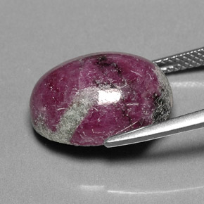 Ruby-Zoisite Gemstone in 16 x 12 mm (calibrated) Size for Sale, Ruby-Zoisite Stone in Multicolor Color