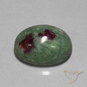 25.5 ct Loose Oval Ruby-Zoisite, 19.9 x 14.7 mm From Tanzania, Photo A