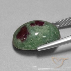 Ruby-Zoisite Gemstone in 20 x 15 mm (calibrated) Size for Sale, Ruby-Zoisite Stone in Multicolor Color