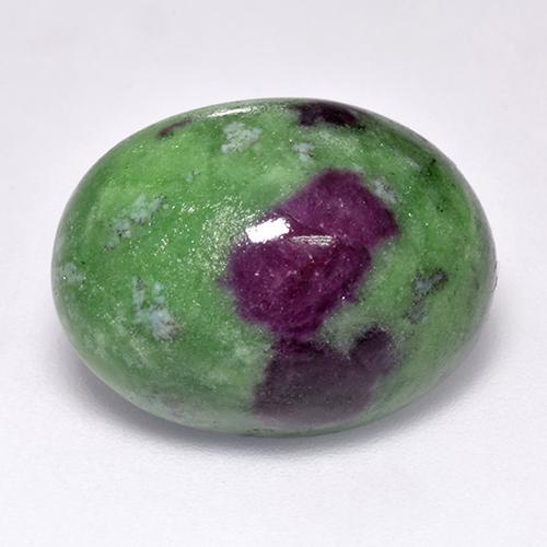 23.55 ct Multicolor Ruby-Zoisite Stone, Natural Ruby-Zoisite in Oval Cabochon Shape for Sale