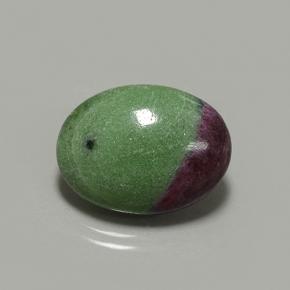 14.29 ct Multicolor Ruby-Zoisite Stone, Natural Ruby-Zoisite in Oval Cabochon Shape for Sale