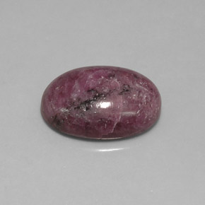 15.16 ct Multicolor Ruby-Zoisite Stone, Natural Ruby-Zoisite in Oval Cabochon Shape for Sale