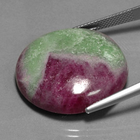 Ruby-Zoisite Gemstone in 25.8 mm Size for Sale, Ruby-Zoisite Stone in Multicolor Color