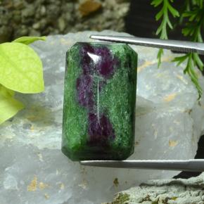 25.75 ct Multicolor Ruby-Zoisite Gemstone, Ruby-Zoisite Gem in Octagon Cabochon Shape for Sale.