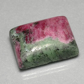 46.78 ct Multicolor Ruby-Zoisite Gemstone, Ruby-Zoisite Gem in Baguette Cabochon Shape for Sale.