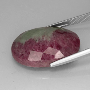 Ruby-Zoisite Gemstone in 25.1 x 17.9 mm Size for Sale, Ruby-Zoisite Stone in Multicolor Color
