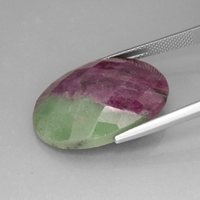 Ruby-Zoisite Gemstone in 24.8 x 17.9 mm Size for Sale, Ruby-Zoisite Stone in Multicolor Color
