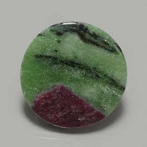37.21 ct Multicolor Ruby-Zoisite Gemstone, Ruby-Zoisite Gem in Round Cabochon Shape for Sale.