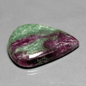 55.69 ct Multicolor Ruby-Zoisite Gemstone, Ruby-Zoisite Gem in Pear Cabochon Shape for Sale.